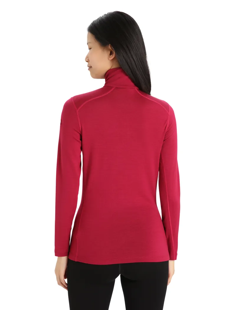 Icebreaker Womens 260 Tech Long Sleeved Half Zip - Cherry-2